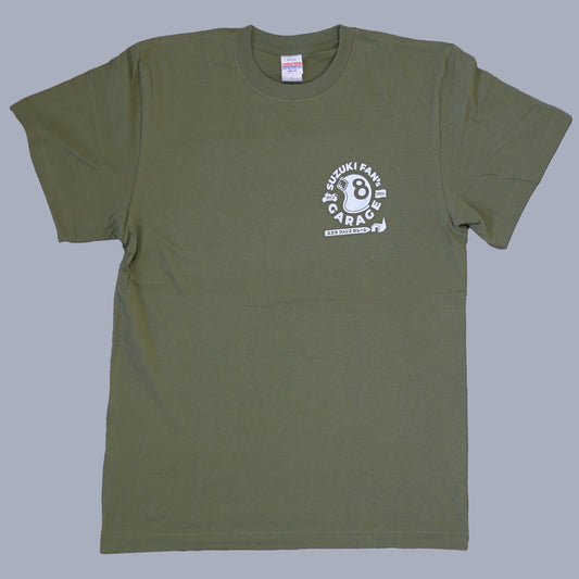 スズキモーターサイクルショー2026 オリジナルTシャツ ワンポイントロゴT ライトオリーブ 【特別商品】