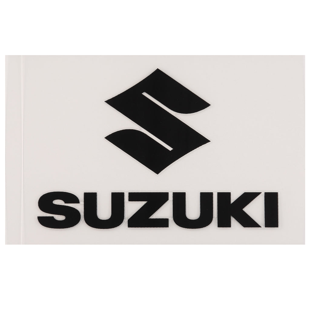 転写ステッカー　SUZUKIロゴ（縦組み）　1枚入り【ホワイト/ブラック】