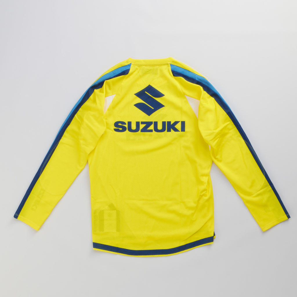 SUZUKI×KUSHITANI コラボ モトクロス ロングTシャツ SUZUKI×KUSHITANI コラボ モトクロスロングTシャツ【イエロー/ブルー