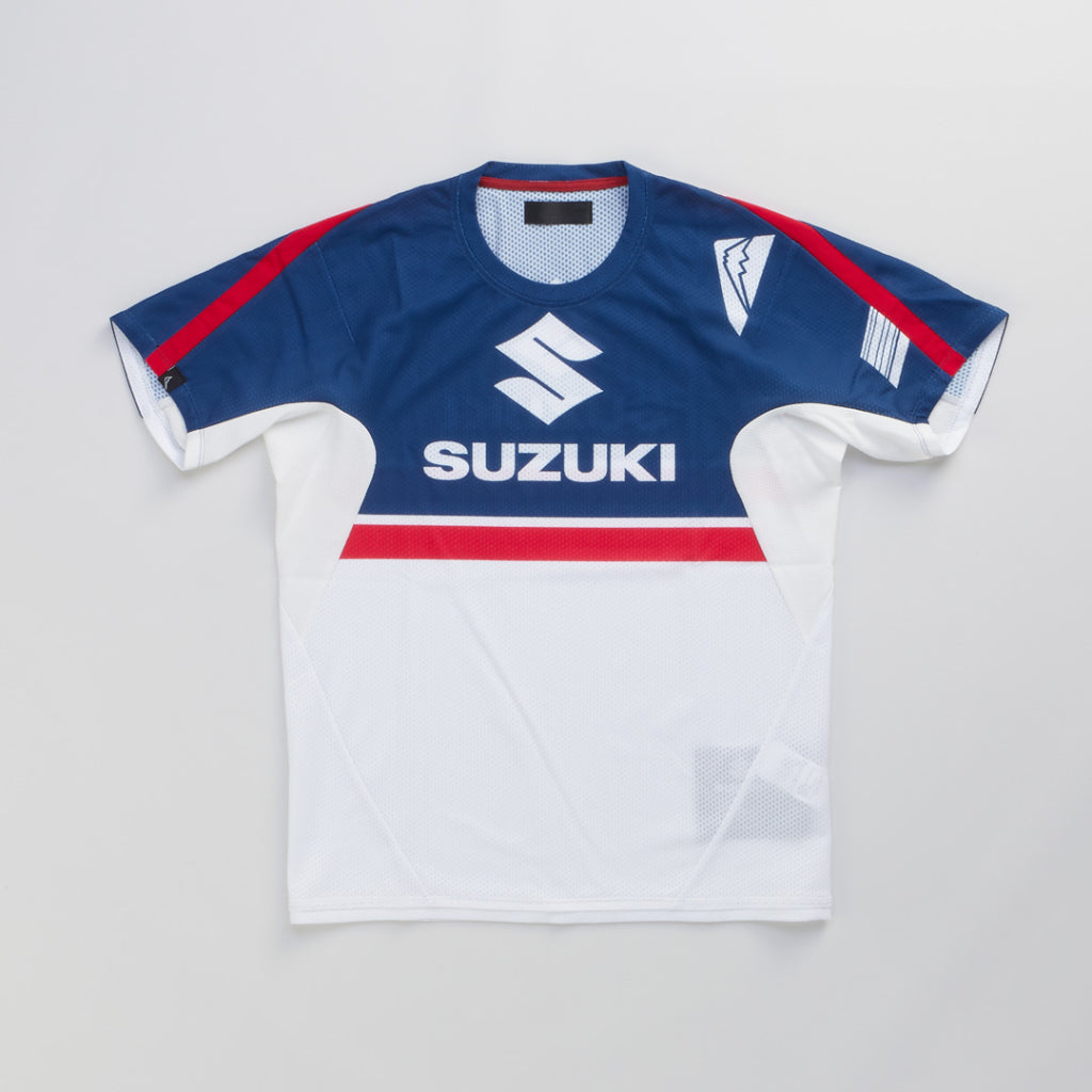 SUZUKI×KUSHITANI コラボ モトクロスTシャツ【イエロー/ブルー/ホワイト】