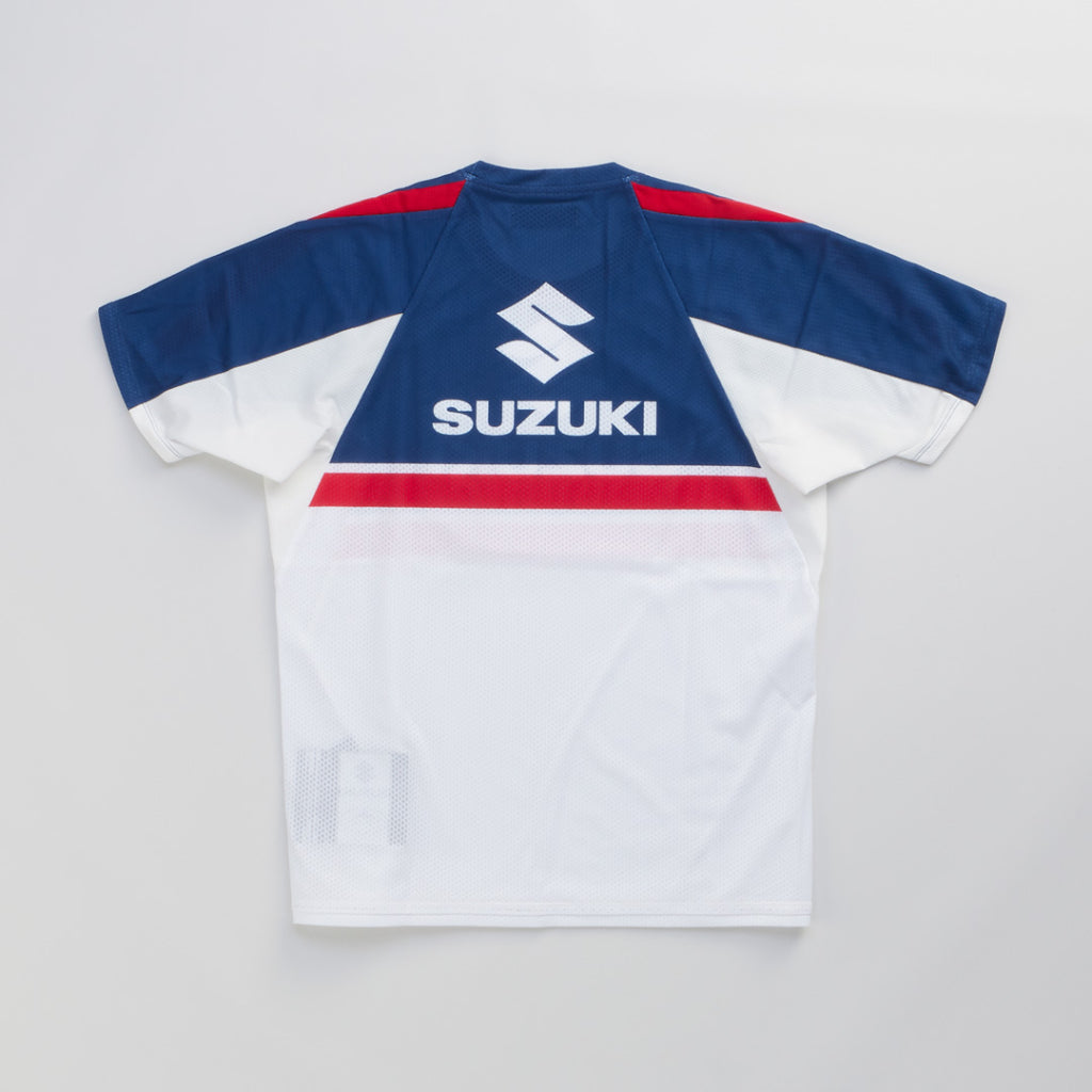 SUZUKI×KUSHITANI コラボ モトクロスTシャツ【イエロー/ブルー/ホワイト】