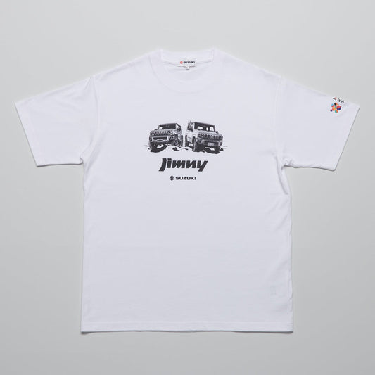 ジャパンモビリティショー2023オリジナルTシャツ　ジムニー【ホワイト】【アウトレット】