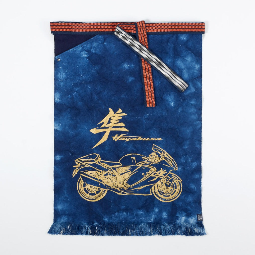 鈴木式織機製　前掛け　Hayabusa【数量限定　絞り染め】