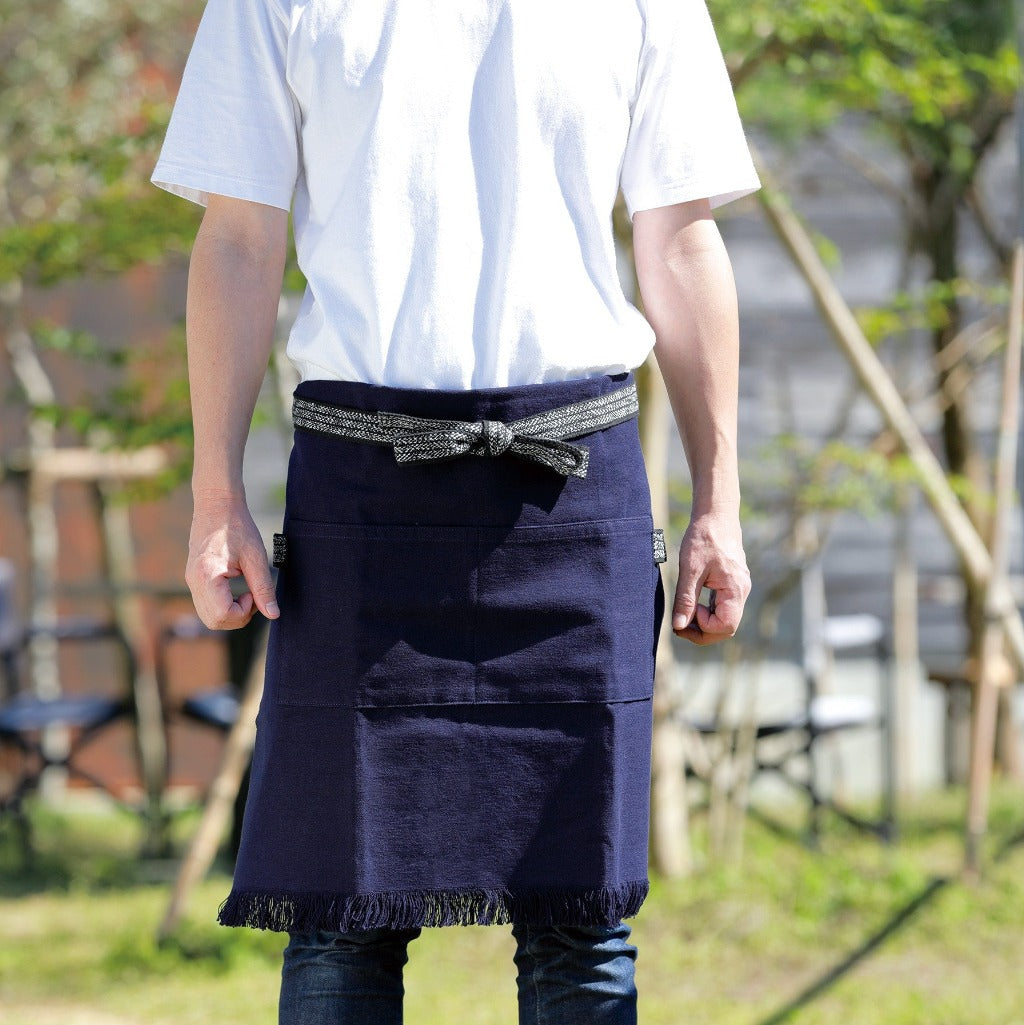 鈴木式織機製　2WAYアウトドア前掛けエプロン