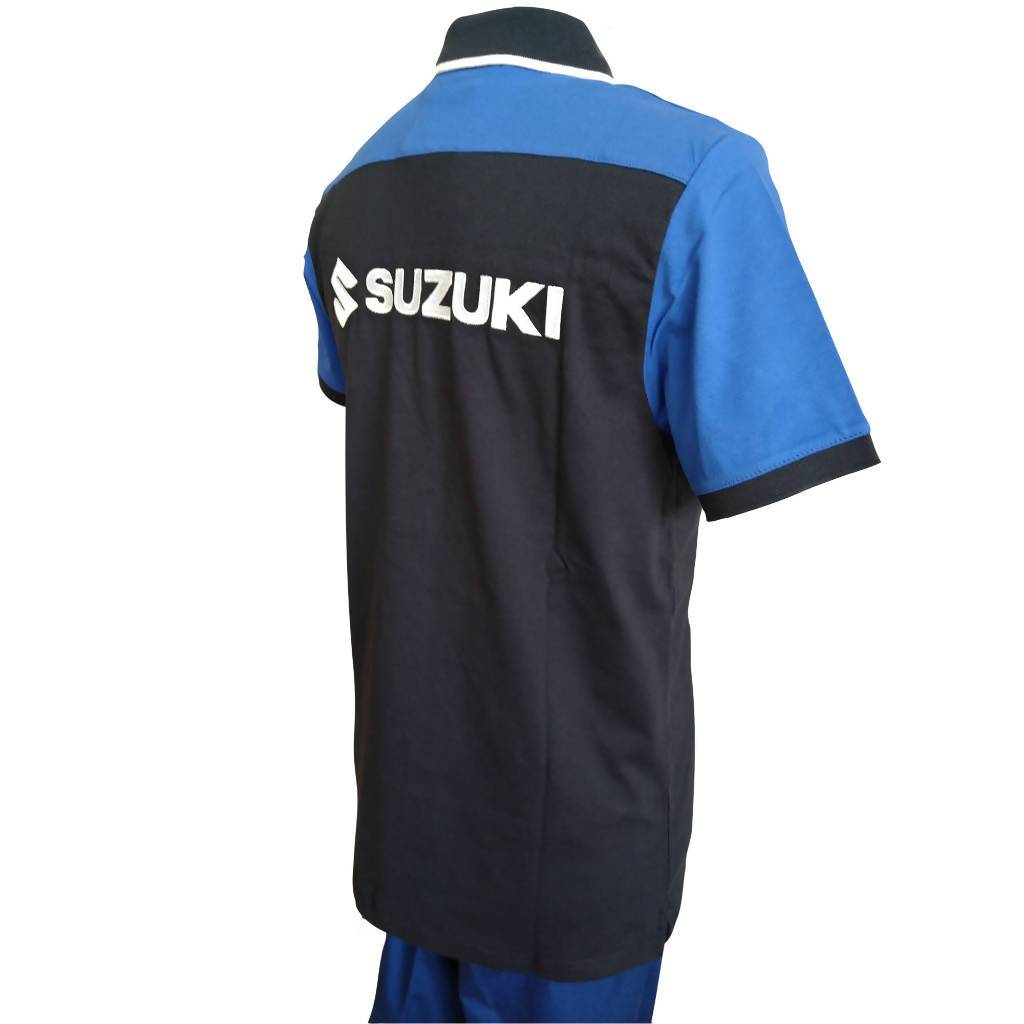 SUZUKI スズキ　レーシングポロシャツ　Sサイズ ブルー