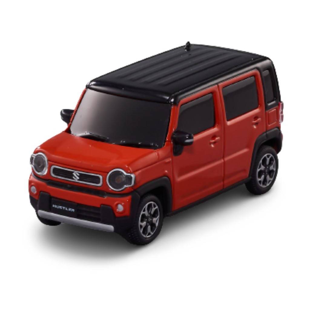 オレンジ/カーキ/デニム・1/43・スズキ ハスラー・ミニカー・HUSTLER プルバックミニカー ハスラー【オレンジ/ブルー/カーキ